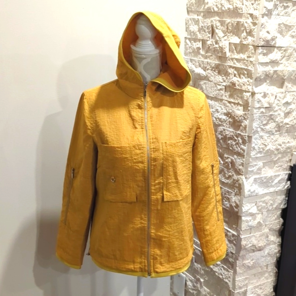Uge Mustard color hooded zip up jacket